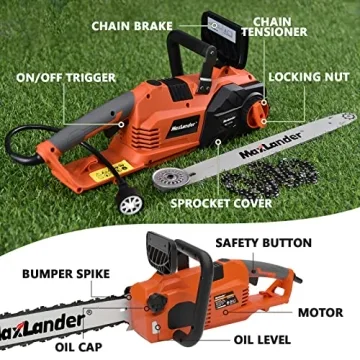 Maxlander 18 Inch Electric Chainsaw for Easy Tree Cutting