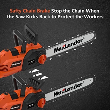 Maxlander 18 Inch Electric Chainsaw for Easy Tree Cutting
