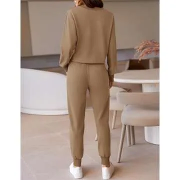 ZESICA Cozy Pajama Sets for Women - Chic Loungewear