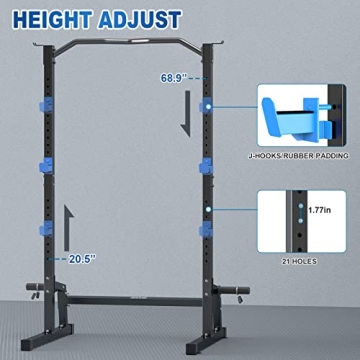 BEKING Adjustable Power Rack Squat Cage for Home Gym