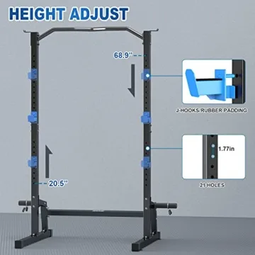 BEKING Adjustable Power Rack Squat Cage for Home Gym