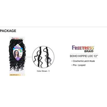 Freetress Synthetic Crochet Braid - BOHO HIPPIE LOC 12 Inch (GREY)