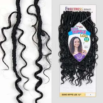 Freetress Synthetic Crochet Braid - BOHO HIPPIE LOC 12 Inch (GREY)