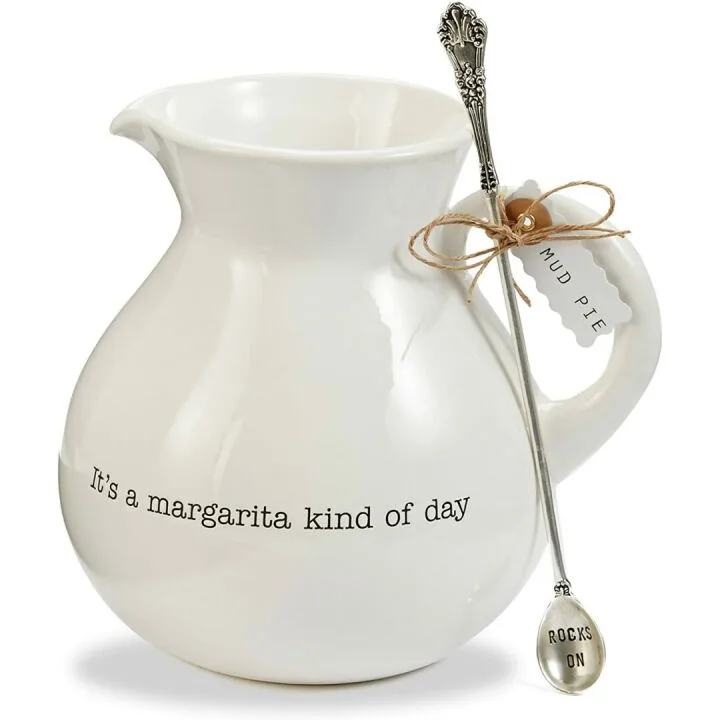 Margarita Pitcher Set - Mud Pie White Set