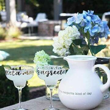 Margarita Pitcher Set - Mud Pie White Set