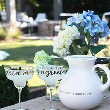 Margarita Pitcher Set - Mud Pie White Set