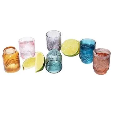 Art Deco Shot Glass Set - Handmade Vintage Style