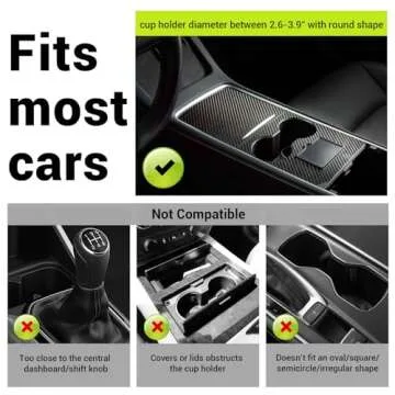 SodaRide Car Cup Holder Tray -Expander- 3 in 1 Detachable Food Table Tray with Solid Base - Road Trip Essentials Accessories Gadgets - Fits Yeti, Hydro Flask 32/40 oz