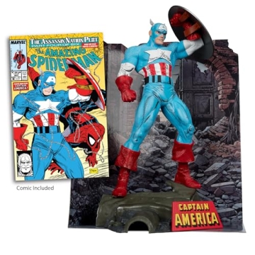 McFarlane Toys Marvel Captain America 1:6th Scale Posed Figure with Scene & Comic