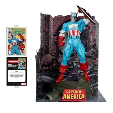 Marvel Captain America 1:6th Scale Posed Figure with Comic
