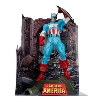 Marvel Captain America 1:6th Scale Posed Figure with Comic