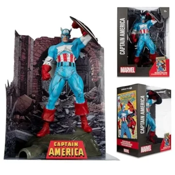 Marvel Captain America 1:6th Scale Posed Figure with Comic