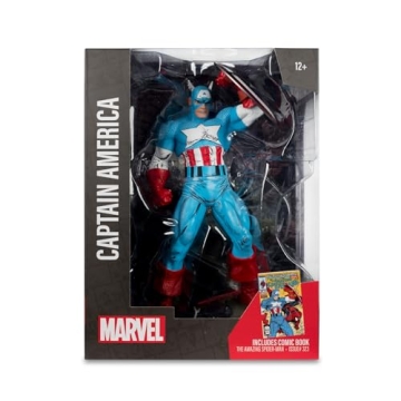 Marvel Captain America 1:6th Scale Posed Figure with Comic
