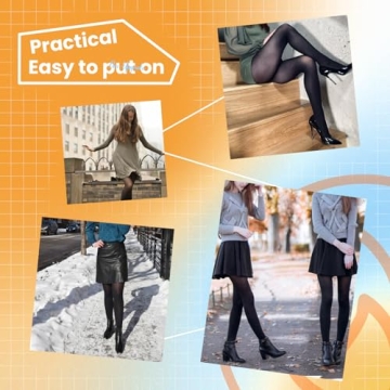 Women's Fleece Lined Tights for Warm Winter Style