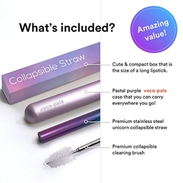 Eco-Pals Collapsible Straw for Eco-Friendly Drinking