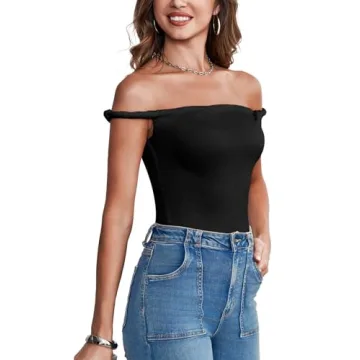 Tankaneo Y2K Off The Shoulder Slim Fit Top - Casual Style