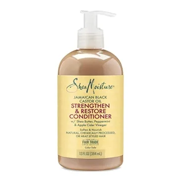 SheaMoisture Conditioner 100% Pure Jamaican Black Castor Oil 13 oz - Nourish and Smooth Hair with Pe...