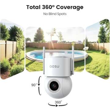 AOSU 3K Wired Security Camera Outdoor - 24/7 Smart Recording WiFi
