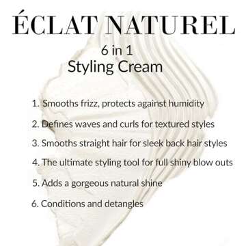 Styling Cream, 6- in 1 Hair Styler | Eclat Naturel by Leonor Greyl | Smooths Frizz, Defines Waves an...
