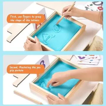 MORITECK Montessori Sand Tray for Creative Writing Practice