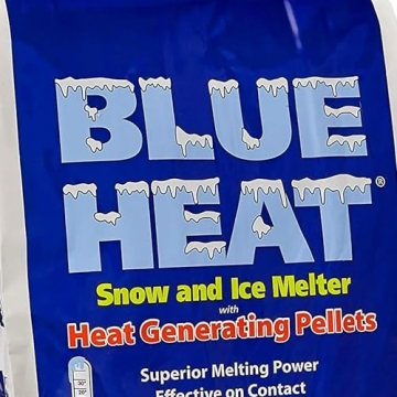 Snow Joe Blue Heat Snow & Ice Melter, Heat Generating Pellets, Non-Staining, 20 Lb Bag