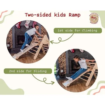 WoodandHearts Montessori Climbing Set for Kids Active Play