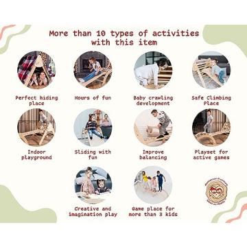 WoodandHearts Montessori Climbing Set for Kids Active Play