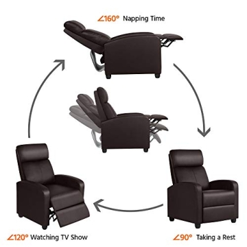 Yaheetech PU Leather Recliner Chair for Relaxation