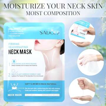 Swiffen 12 Pcs Neck Wrinkle Patches Hydrating Neck Mask Patches Moisturizing Neck Wrinkle Pads for Skincare