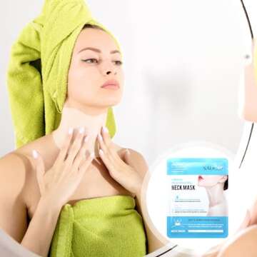 Swiffen 12 Pcs Neck Wrinkle Patches Hydrating Neck Mask Patches Moisturizing Neck Wrinkle Pads for Skincare