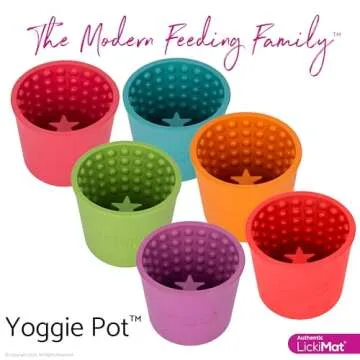 LICKIMAT Yoggie Pot – Distraction, Fun and Enrichment. Long Lasting Rubber Licking Treat Dispenser for All Dog Sizes and Slow Feeder for Small Dogs,LickiMat