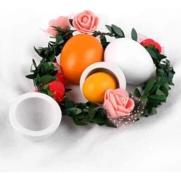 StillCool 6pcs Wooden Easter Eggs Yolk Pretend Children Play Kitchen Game Food Kids Toy