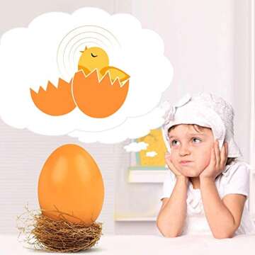 StillCool 6pcs Wooden Easter Eggs Yolk Pretend Children Play Kitchen Game Food Kids Toy