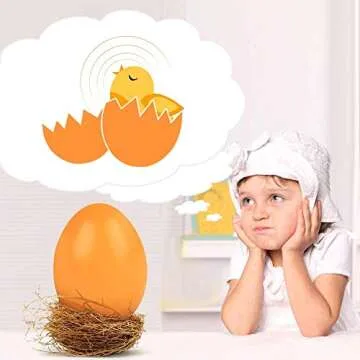 StillCool 6pcs Wooden Easter Eggs Yolk Pretend Children Play Kitchen Game Food Kids Toy