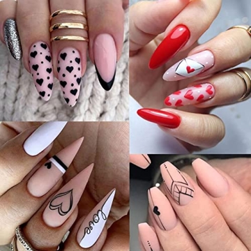 Creative Valentine's Day Nail Art Stickers 6 Sheets