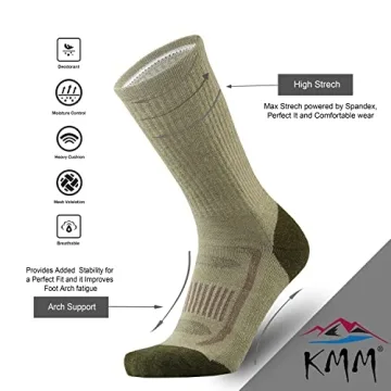 KMM Men's Merino Wool Socks for Hiking and Cycling