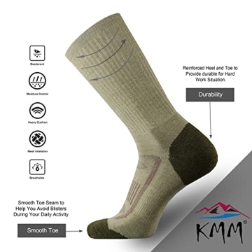 KMM Men's Merino Wool Socks for Hiking and Cycling