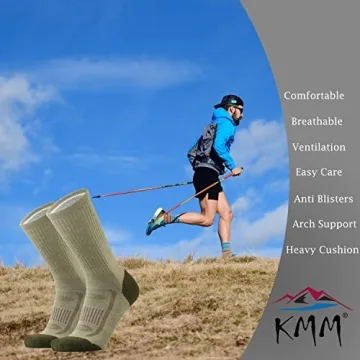 KMM Men's Merino Wool Socks for Hiking and Cycling