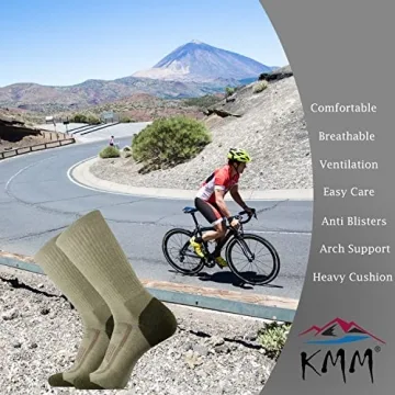 KMM Men's Merino Wool Socks for Hiking and Cycling