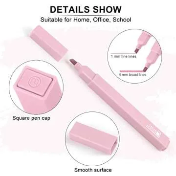 Aodaer 18 Pastel Highlighters Non-Bleed Gel Pens for Study