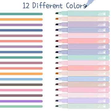 Aodaer 18 Pastel Highlighters Non-Bleed Gel Pens for Study