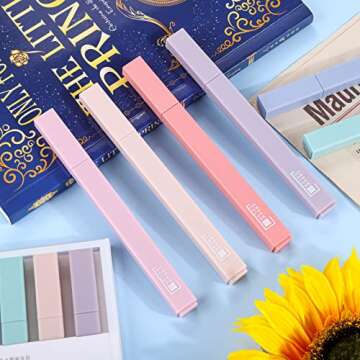 Aodaer 18 Pastel Highlighters Non-Bleed Gel Pens for Study