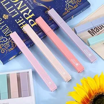 Aodaer 18 Pastel Highlighters Non-Bleed Gel Pens for Study