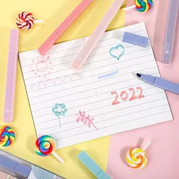 Aodaer 18 Pastel Highlighters Non-Bleed Gel Pens for Study
