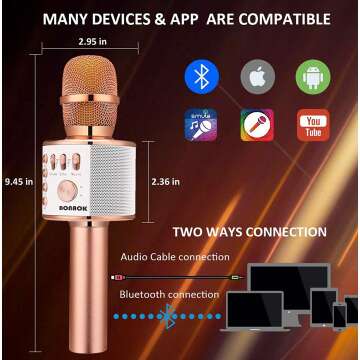 Wireless Bluetooth Karaoke Microphone for Singers