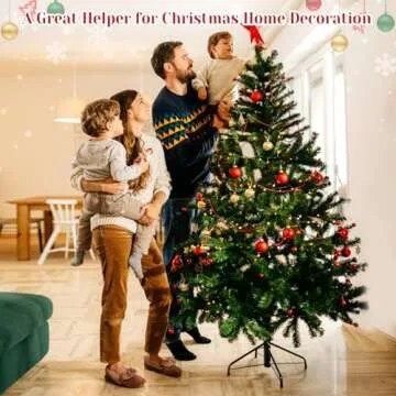 ALS AILISUO 24” Christmas Tree Stand for Artificial Trees, Christmas Tree Base Holder for 3 to 7 Ft Trees, Foldable Xmas Tree Stand Fits 0.5-1.25 Inch Tree Pole (24 Inch)