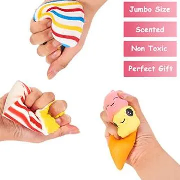Jumbo Slow Rising SQUISHIES SET - 7 Adorable Toys