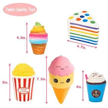 Jumbo Slow Rising SQUISHIES SET - 7 Adorable Toys