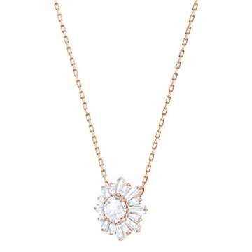 SWAROVSKI Sunshine Pendant Necklace, Rose Gold Tone Finish, Clear Crystals