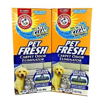 Arm & Hammer Pet Fresh Carpet Odor Eliminator Plus Oxi Clean Dirt Fighters, 18 oz,(PACK OF 2)